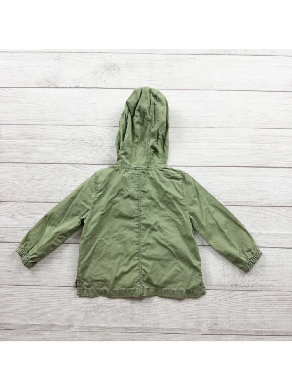 OshKosh Bgosh Green Hooded Jacket Pockets Toddler 18-24 Months